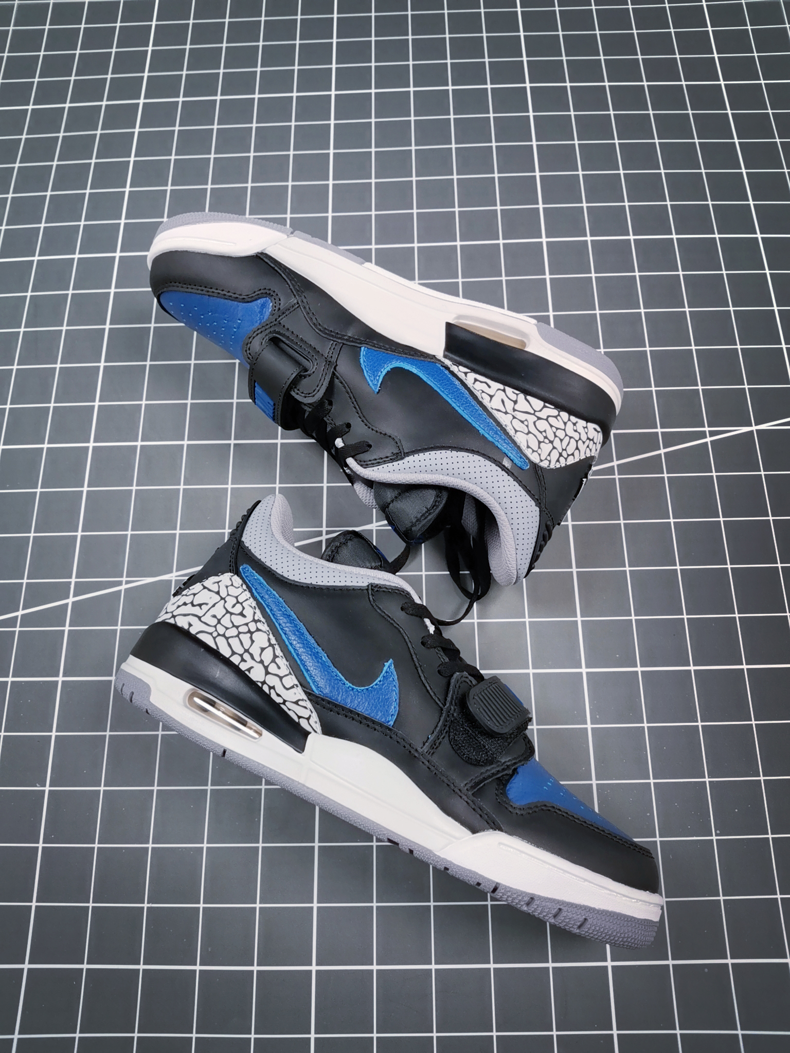 Air Jordan Legacy 312 Low Black Cement Blue Shoes - Click Image to Close